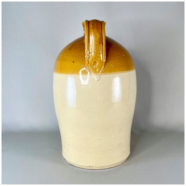 Saltglaserede krukker - sennepsfarvede