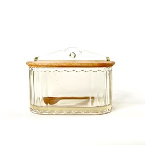 Saltkar - glas m/tr�l�g og ske