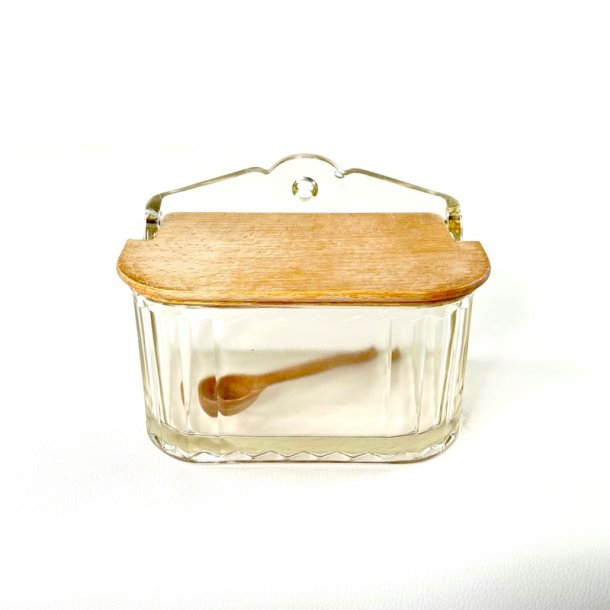 Saltkar - glas m/tr�l�g og ske