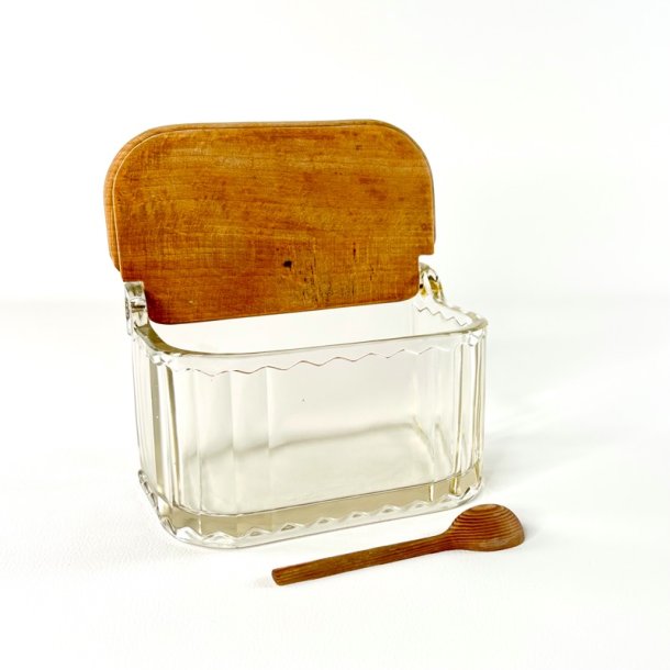 Saltkar - glas m/tr�l�g og ske