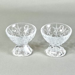 Vintage saltkar i krystalglas