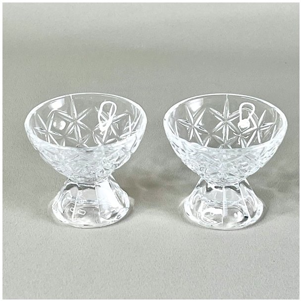 Vintage saltkar i krystalglas