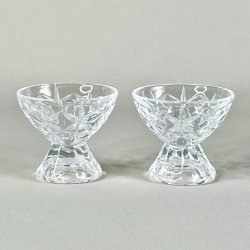 Vintage saltkar i krystalglas