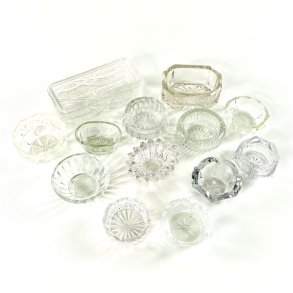 Vintage saltkar i glas