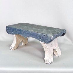 Skammel - malet, gr og sand - SOLGT