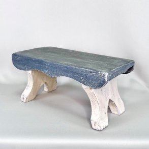 Skammel - malet, gr og sand - SOLGT