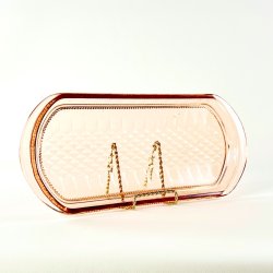 Rouladefad - harlekins, lyserdt glas