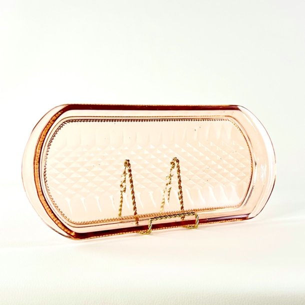 Rouladefad - harlekins, lyserdt glas