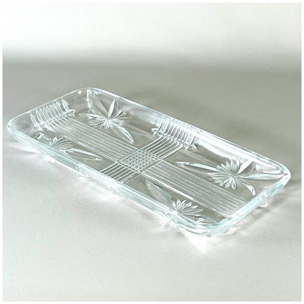 Rouladefad - stjerner og riller, klart glas