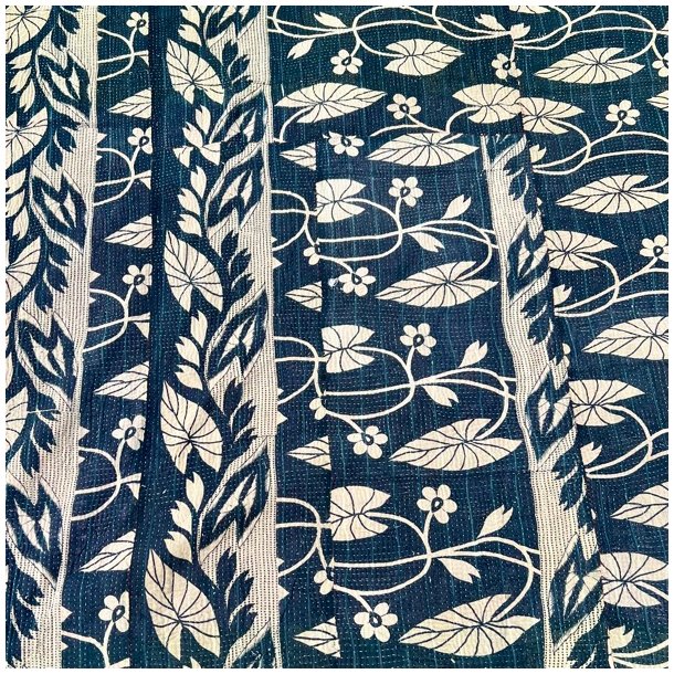 Sari Kantha vintage tppe - mrkebl/turkis (140x200)