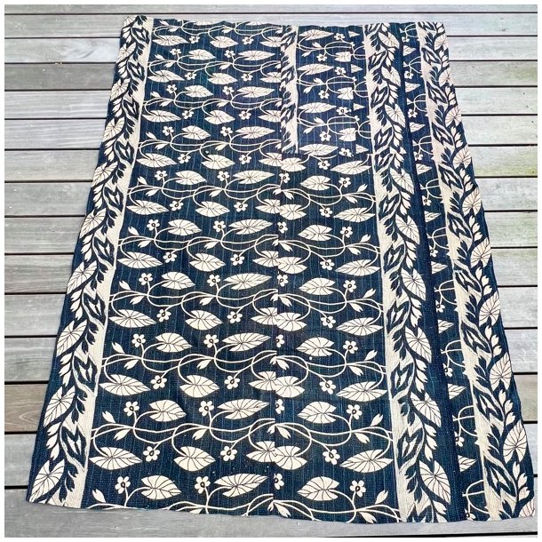 Sari Kantha vintage tppe - mrkebl/turkis (140x200)