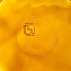 Fonduetallerken - fransk, gul 