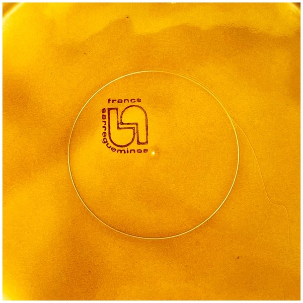 Fonduetallerken - fransk, gul 