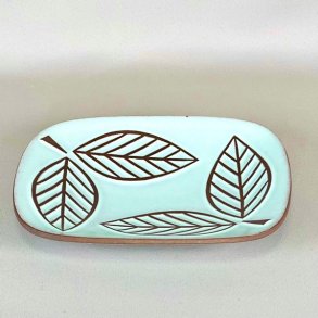 Schollert keramik asiet med bladmnster