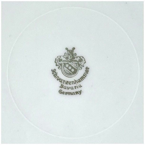 Fisketallerken m/guldkant og fisk - Schwarzenhammer