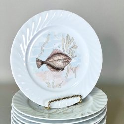 Fisketallerken med blondekant - Seltmann Weiden