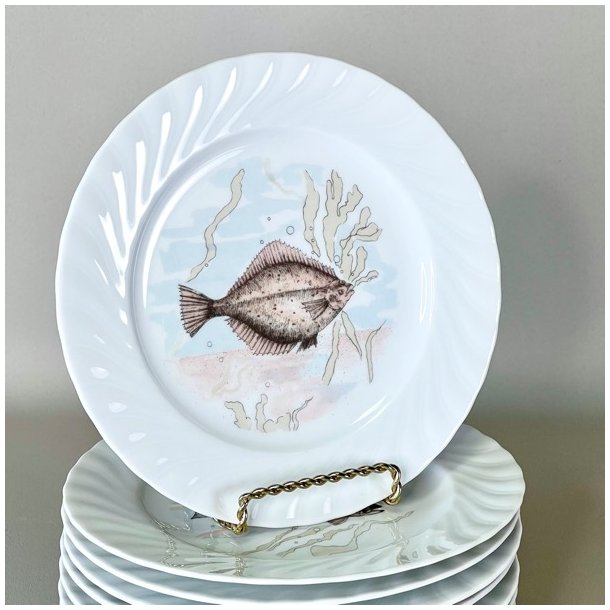 Fisketallerken med blondekant - Seltmann Weiden