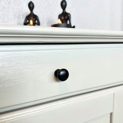 Sengebordsst (2 stk) med skuffe og skab - lys gr