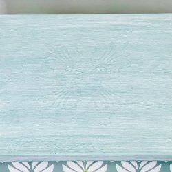 Sengebord - mint med hvide blade