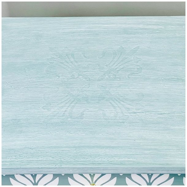 Sengebord - mint med hvide blade