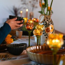 Lysestage - tulipan, gul