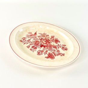 Serveringsfad, ovalt 23 x 29 cm - Gustavsberg Asiatic r�d