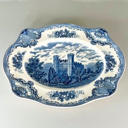Serveringsfad stort - engelsk porceln, Old Britain Castles