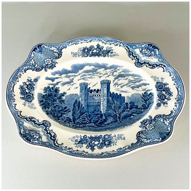 Serveringsfad stort - engelsk porceln, Old Britain Castles