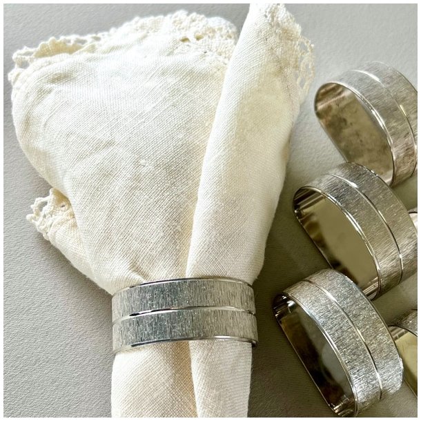 Servietringe Sheffield forslvede (st a' 8 stk)