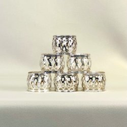 Servietringe (st a' 6 stk) slvfarvede