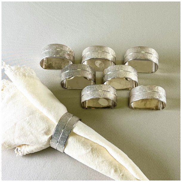 Servietringe Sheffield forslvede (st a' 8 stk)