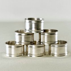 Servietringe klassiske forslvede (st a' 6 stk)