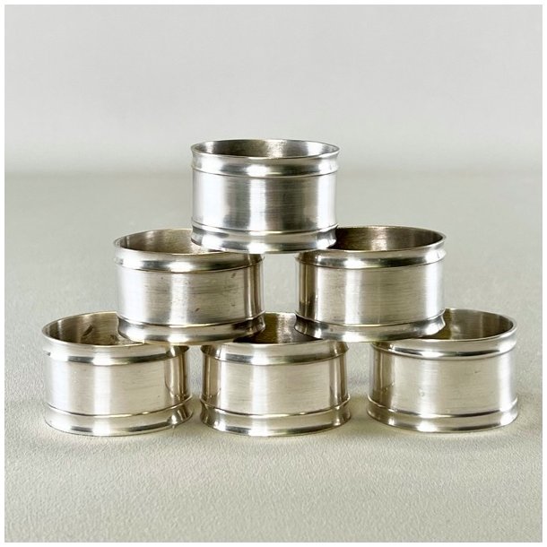 Servietringe klassiske forslvede (st a' 6 stk)