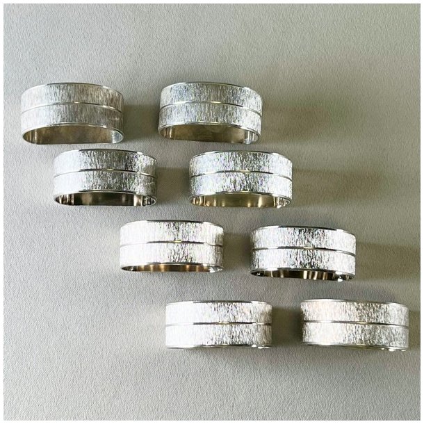 Servietringe Sheffield forslvede (st a' 8 stk)