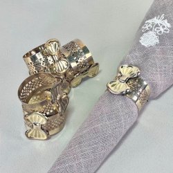 Servietringe sm messing sljfer (st a' 6 stk)