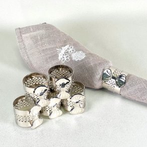 Servietringe sm slv sljfer (st a' 6 stk)