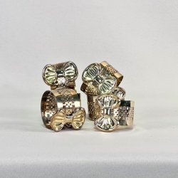 Servietringe sm messing sljfer (st a' 6 stk)