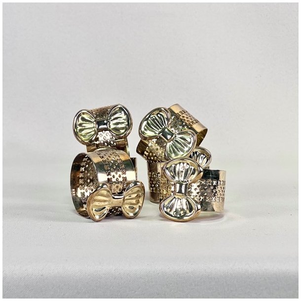 Servietringe sm messing sljfer (st a' 6 stk)