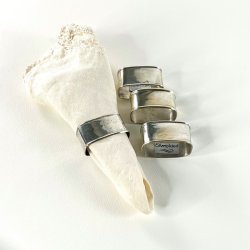 Servietringe klassiske fors�lvede (s�t a' 4 stk)