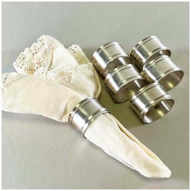 Servietringe klassiske forslvede (st a' 6 stk)