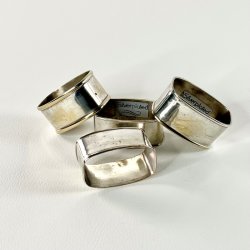 Servietringe klassiske fors�lvede (s�t a' 4 stk)