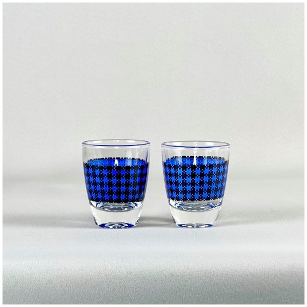 Shotglas med ternet mnster (st a' 12 stk) 
