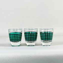 Shotglas med ternet mnster (st a' 12 stk) 