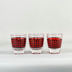 Shotglas med ternet mnster (st a' 12 stk) 