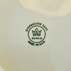 Fisketallerkener - lys bl streg fra Kahla