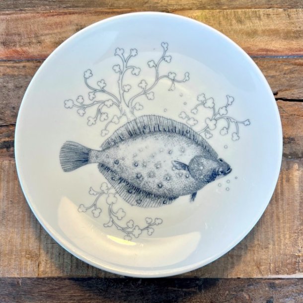 Fisketallerkener - lys bl streg fra Kahla