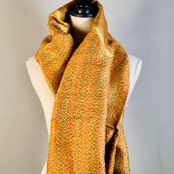 Silketrklde - mrkegrn/gyldne farver