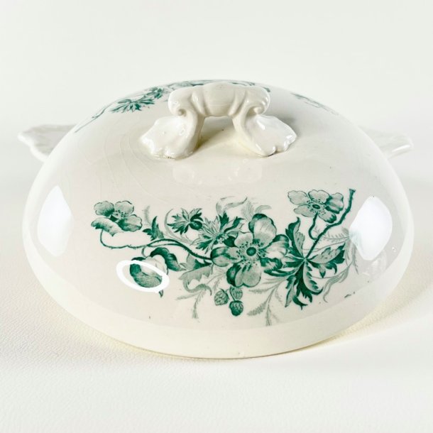 Terrin med lg - grn blomst