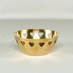 Messing skl med hjerter
