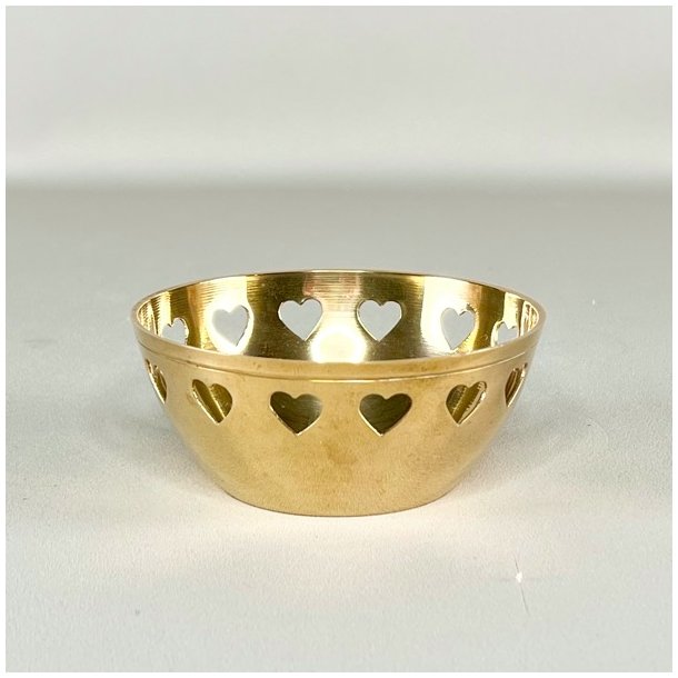 Messing skl med hjerter
